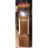 An oak cased long case clock,