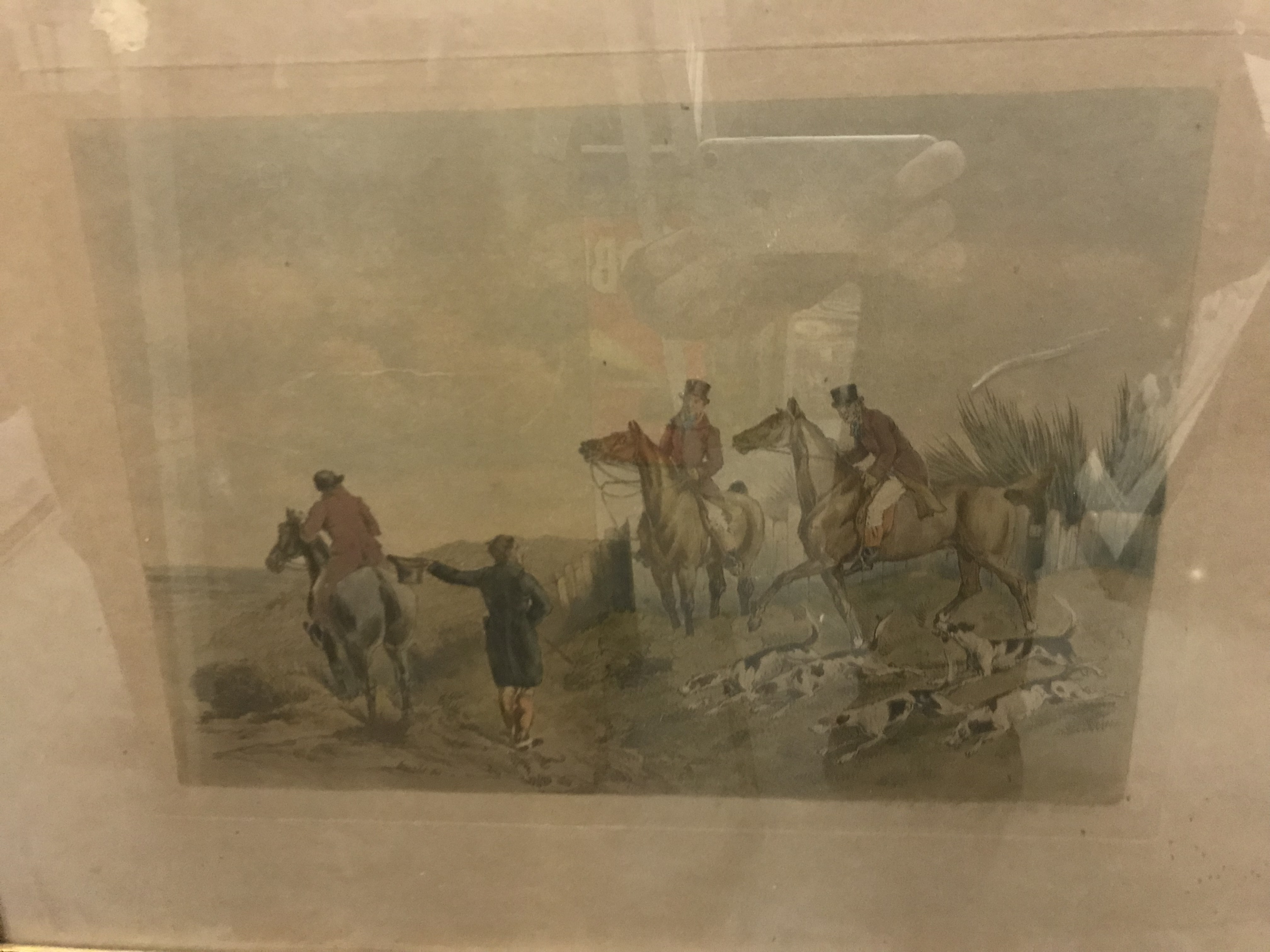 AFTER HENRY ALKEN "Hunting scenes", a set of six coloured engravings, in Hogarth frames, - Bild 3 aus 6