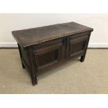 An 18th Century oak coffer,