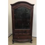 A pair of modern mahogany display cabinets in the 19th Century style,