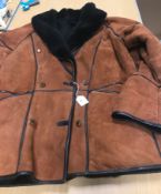 An original shearling coat in brown,