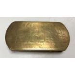 An early 19th Century Dutch brass and copper tobacco box,