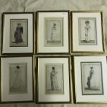 A collection of 24 early 19th Century French Costume Parisien fashion plates depicting various