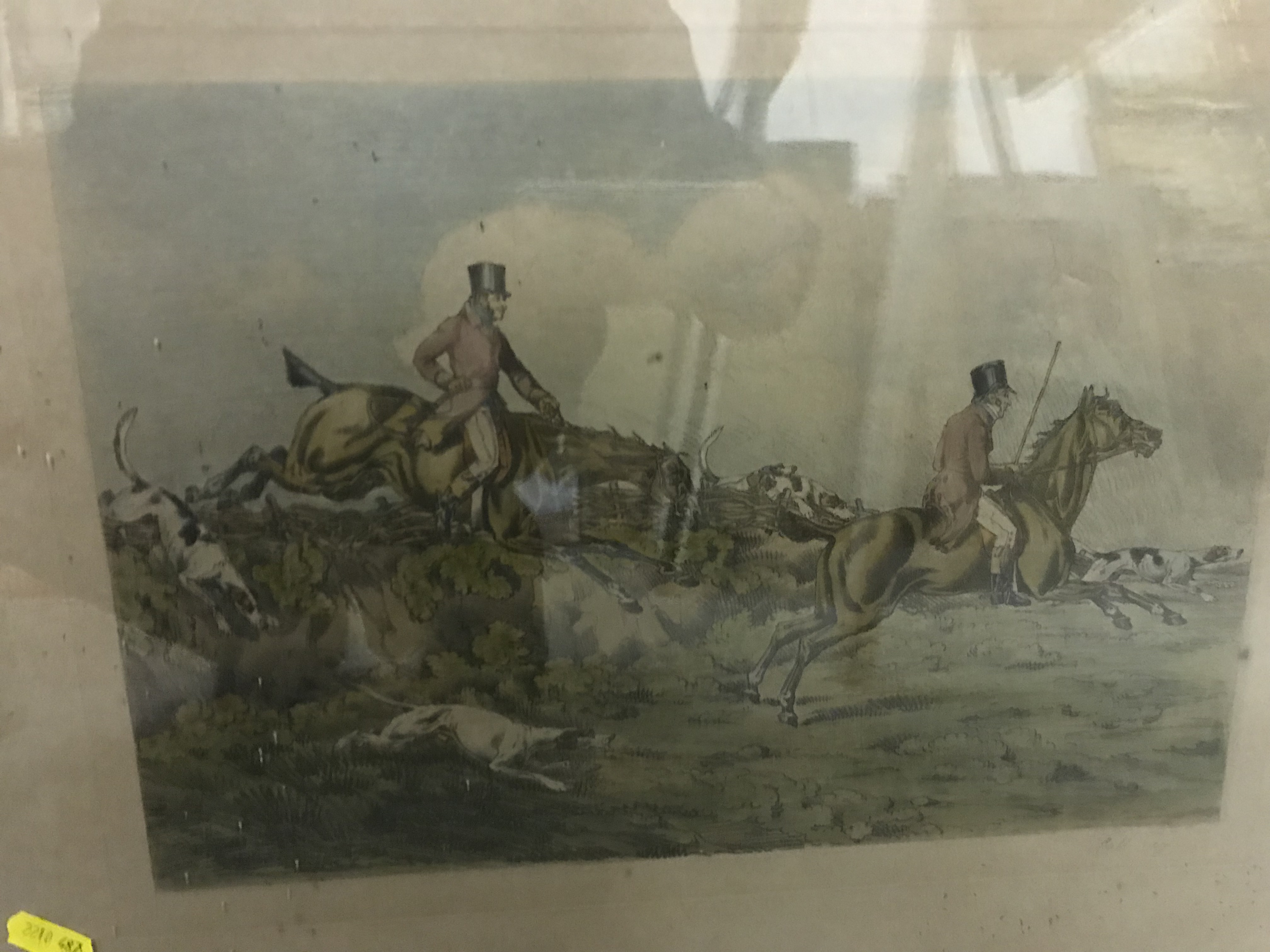 AFTER HENRY ALKEN "Hunting scenes", a set of six coloured engravings, in Hogarth frames, - Bild 5 aus 6