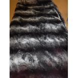 A Katrina Hampton "Brown Alaska" faux fur throw,