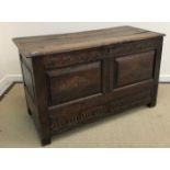 An 18th Century oak mule chest,