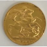 An Edward VII 1908 gold sovereign