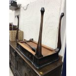 A modern mahogany fold over card table in the Georgian style,