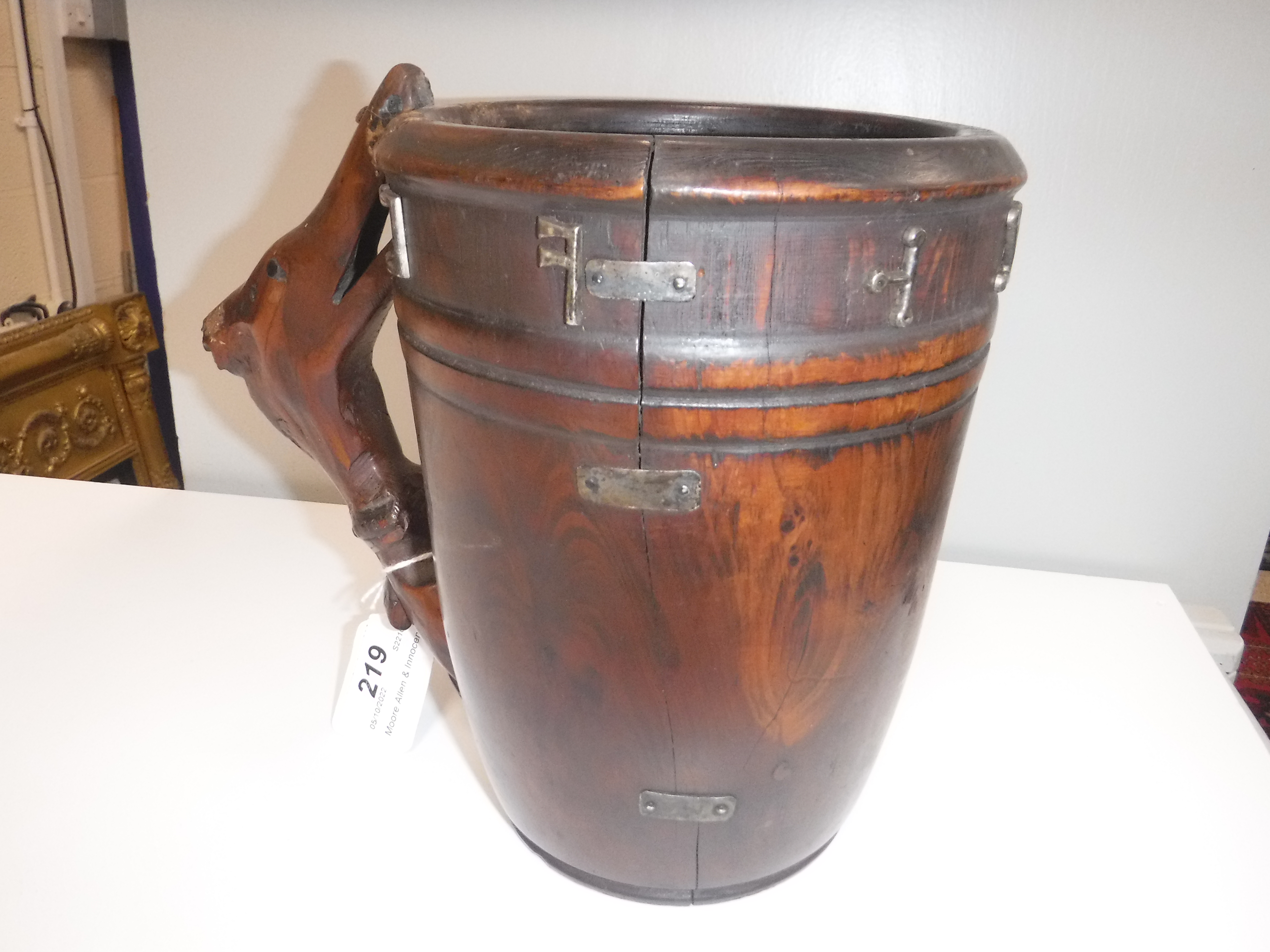 A 19th Century yew wood mug, - Image 5 of 19