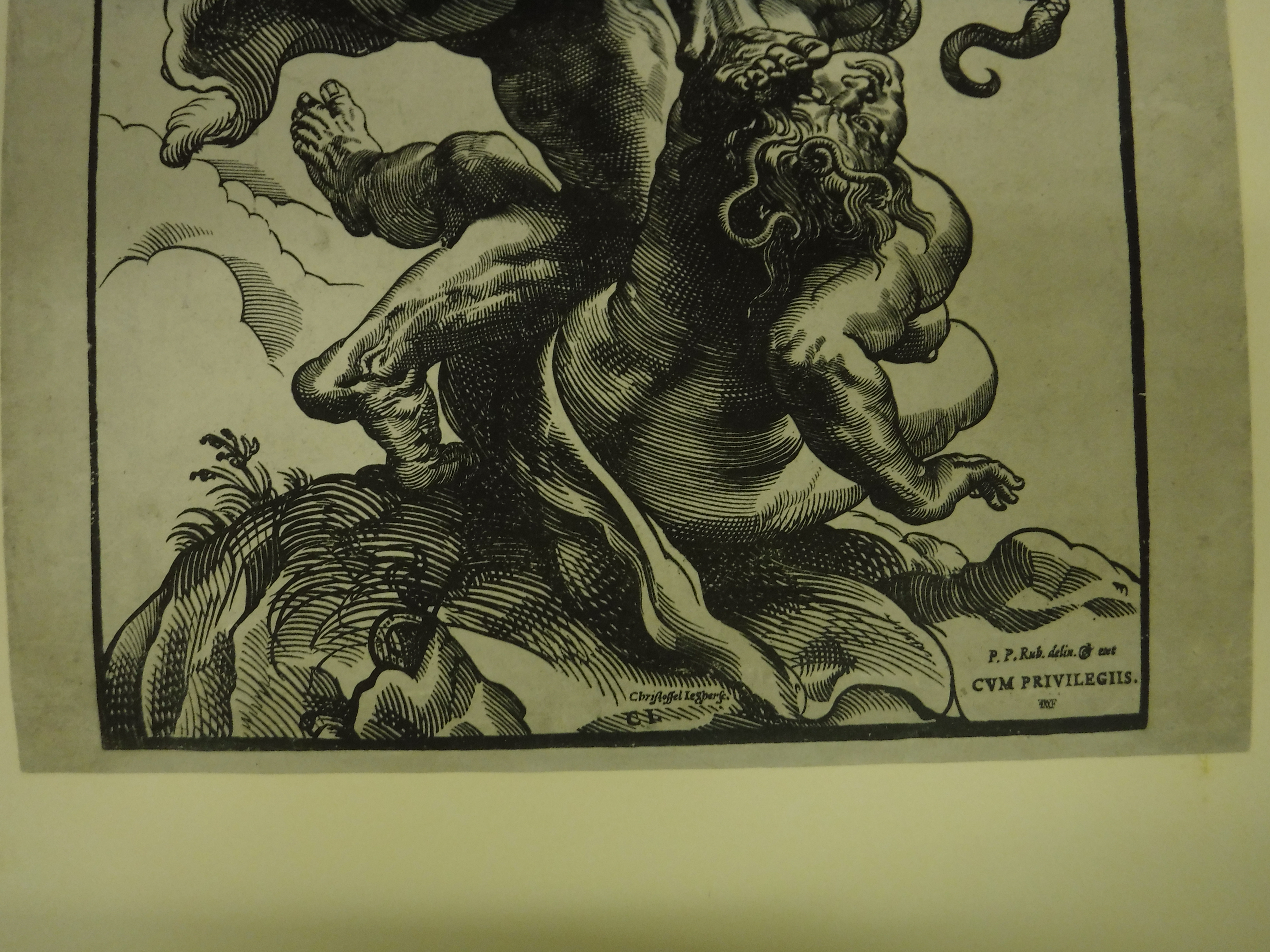 AFTER CHRISTOFFEL "Jegher" and "P P Rubens" "Hercules slaying discord" wood cut print, - Bild 4 aus 35