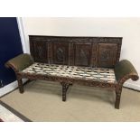 A 19th Century oak settle,