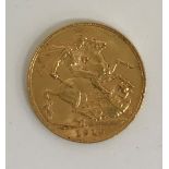 A 1910 Edward VII gold sovereign