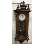 A 19th Century walnut cased Vienna style regulator,