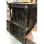 A late 17th Century oak cupboard of small proportions,