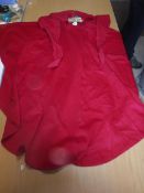 A Jimmy Hourihan of Dublin wool cape coat in red,