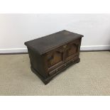 An 18th Century oak coffer bach,