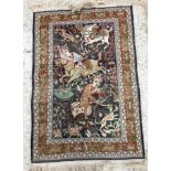 A Persian pictorial rug,