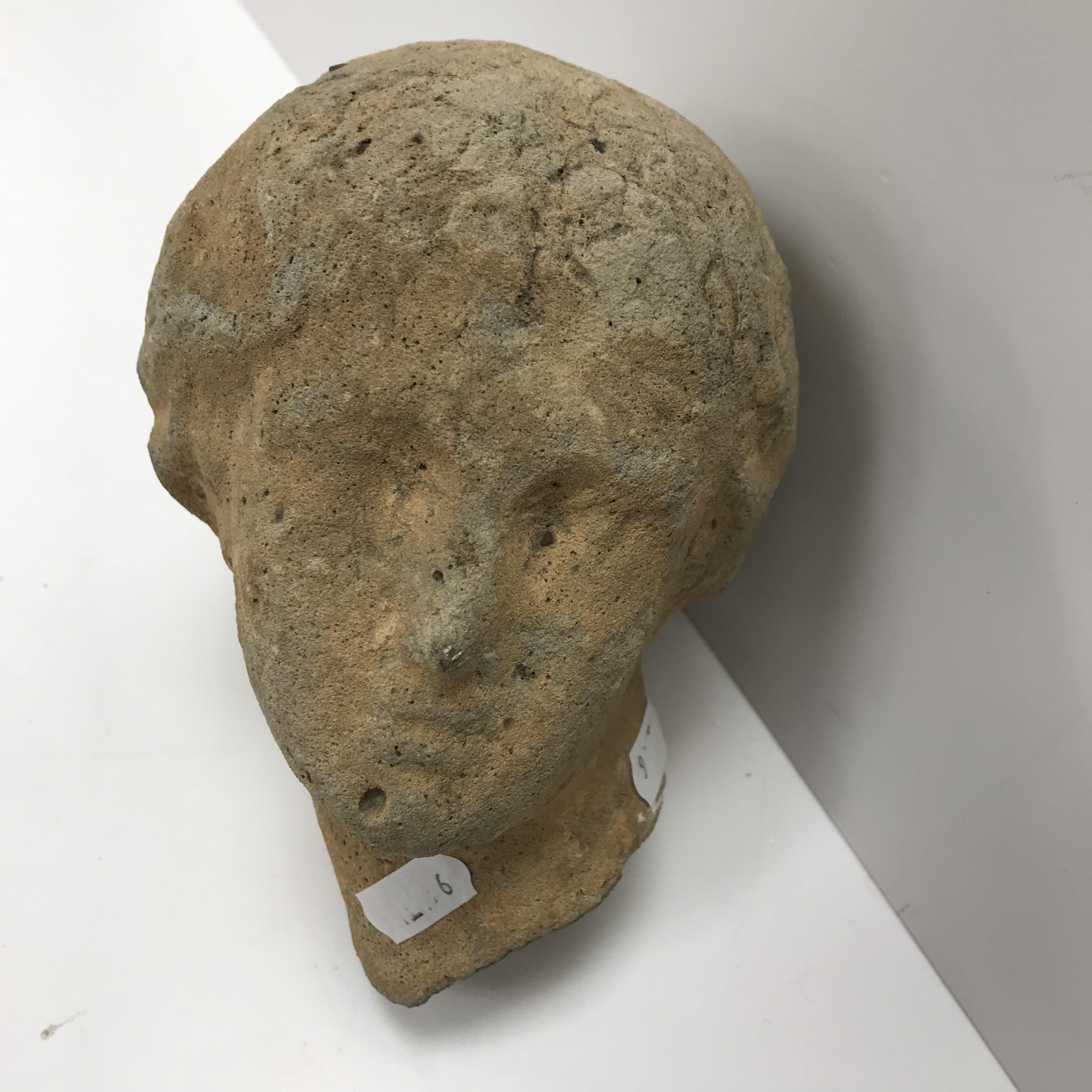 A concrete model of a head in the Roman manner,
