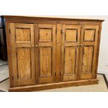 A Victorian pine kitchen cupboard,