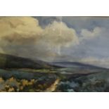 CECILY J LYNE (aka Joan - mother of Michael Lyne) “Yorkshire moors”, watercolour,