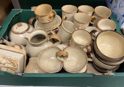 A large collection of Grayshott pottery dinner and tea wares including cups, saucers,