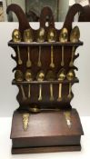 An 18th Century oak spoon rack,