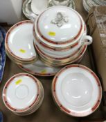 A Royal Worcester Beaufort pattern part dinner service circa 1981 comprising tureen and cover,