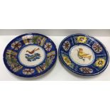 Two 19th Century Dutch Delft ware polychrome decorated dishes,