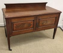 A circa 1900 oak student's bureau with fall front over two shelves 65 cm wide x 124 cm high x 30 cm
