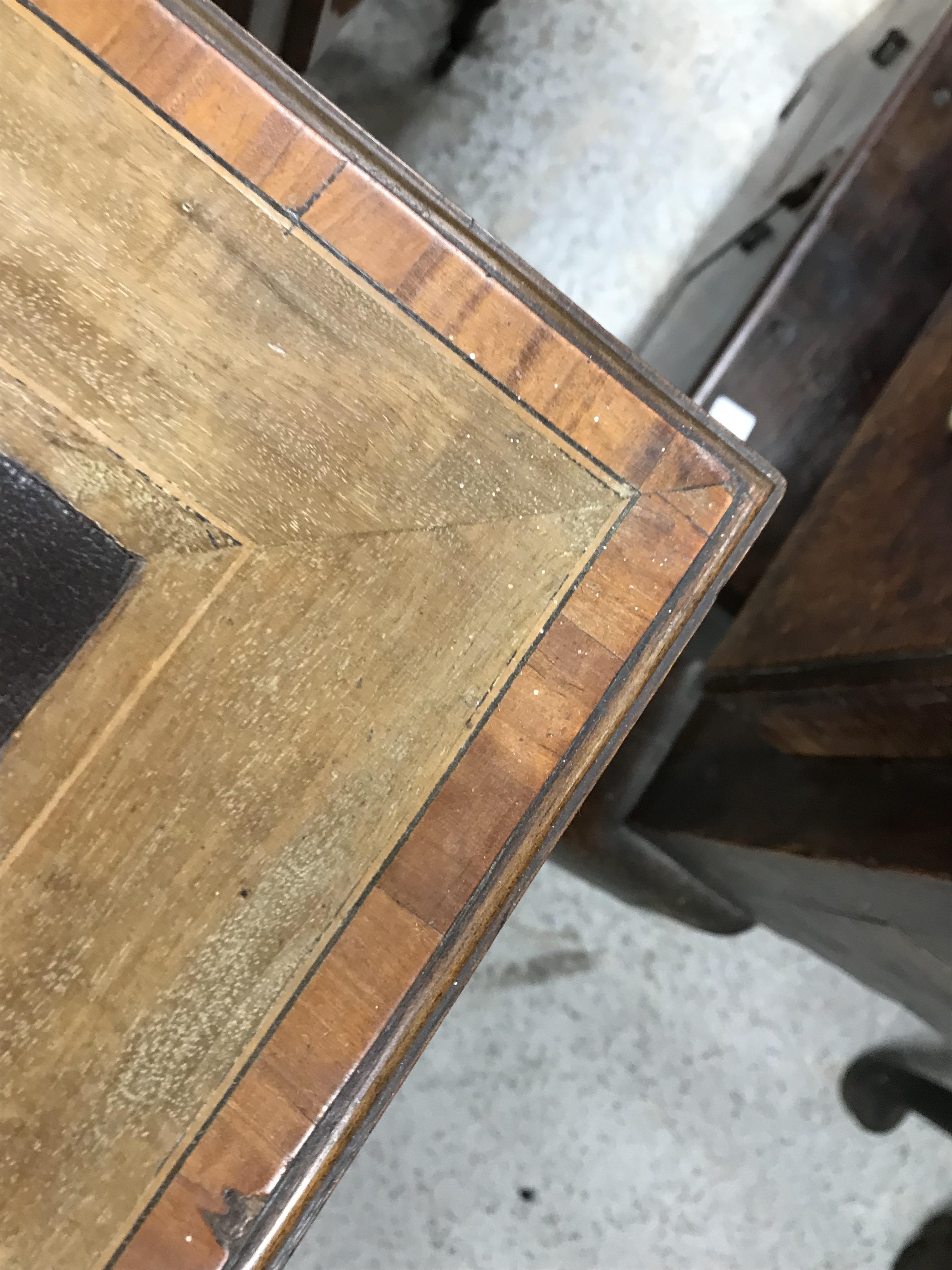 An Edwardian mahogany and satinwood banded Sheraton Revival writing table, - Image 36 of 41