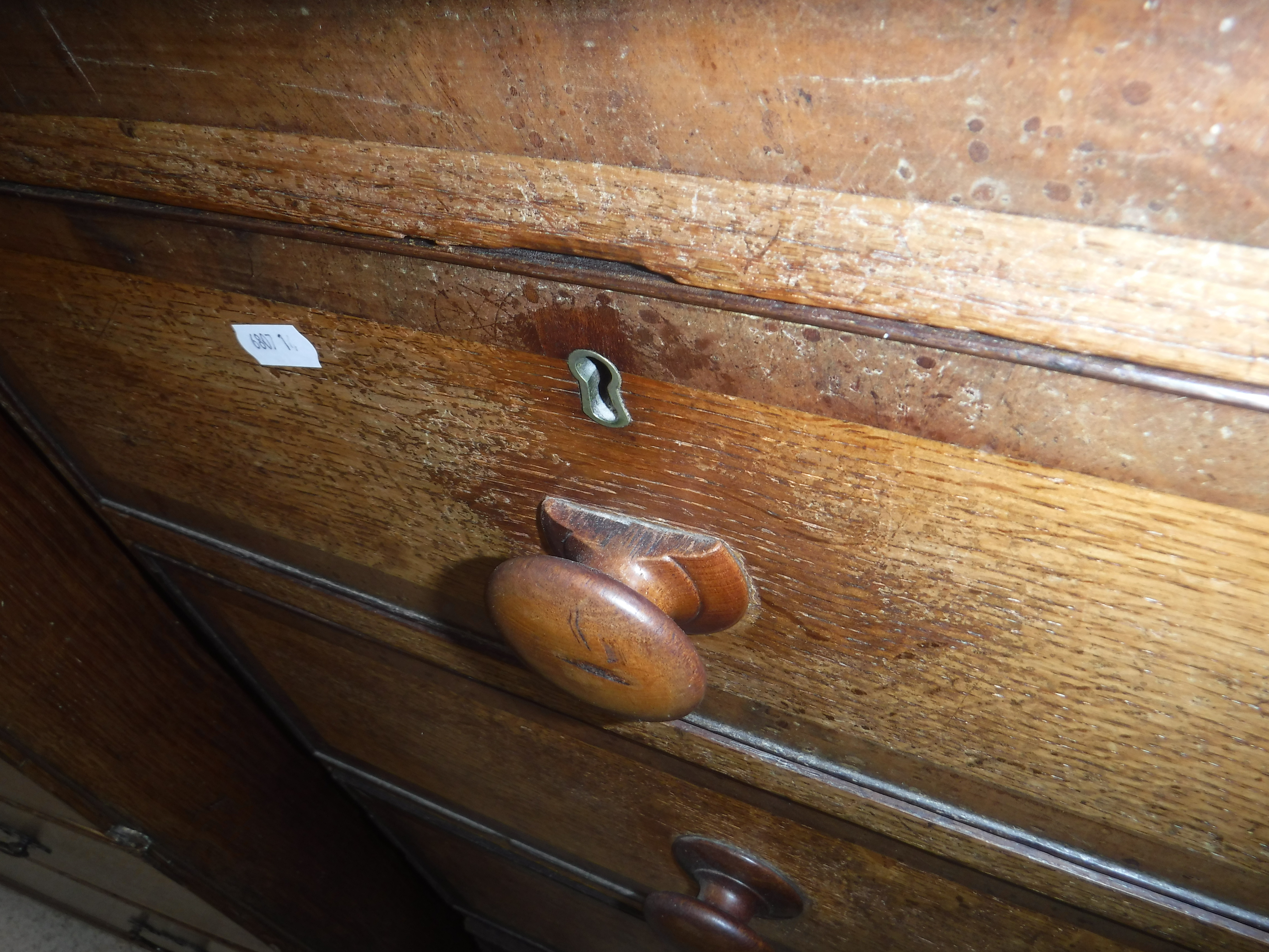 A 19th Century North Country oak and cross-banded chest, - Image 5 of 12