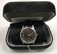 A Ted Baker wristwatch with leather strap,