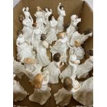 A collection of 24 Royal Doulton figurines modelled by Alan Maslankowski to include "Sentiments"