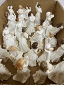 A collection of 24 Royal Doulton figurines modelled by Alan Maslankowski to include "Sentiments"