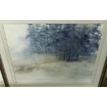 MARJORIE PIGOTT (1904-1990) “Winter woodland landscape with snow”,