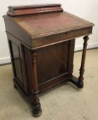 A Victorian mahogany davenport desk,