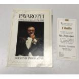 A souvenir programme "Pavarotti Citalia Gala Concert with The Royal Philharmonic Orchestra