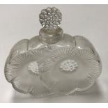 A Lalique "Deux Fleurs" dressing table scent bottle signed to base "Lalique France" 9.