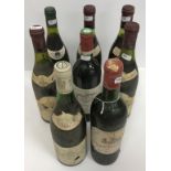 A collection of eight various French red wines including Chateau Beychevelle 1967,