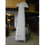 Two aeroplane tail elevator sections (probably Devon), grey painted, 245 cm long,