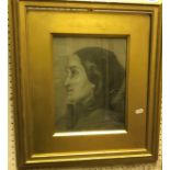 JEAN FRANCOIS GIGOUX (1806-1894) "Venetia Dunde? in Paris", a portrait study, head and shoulders,