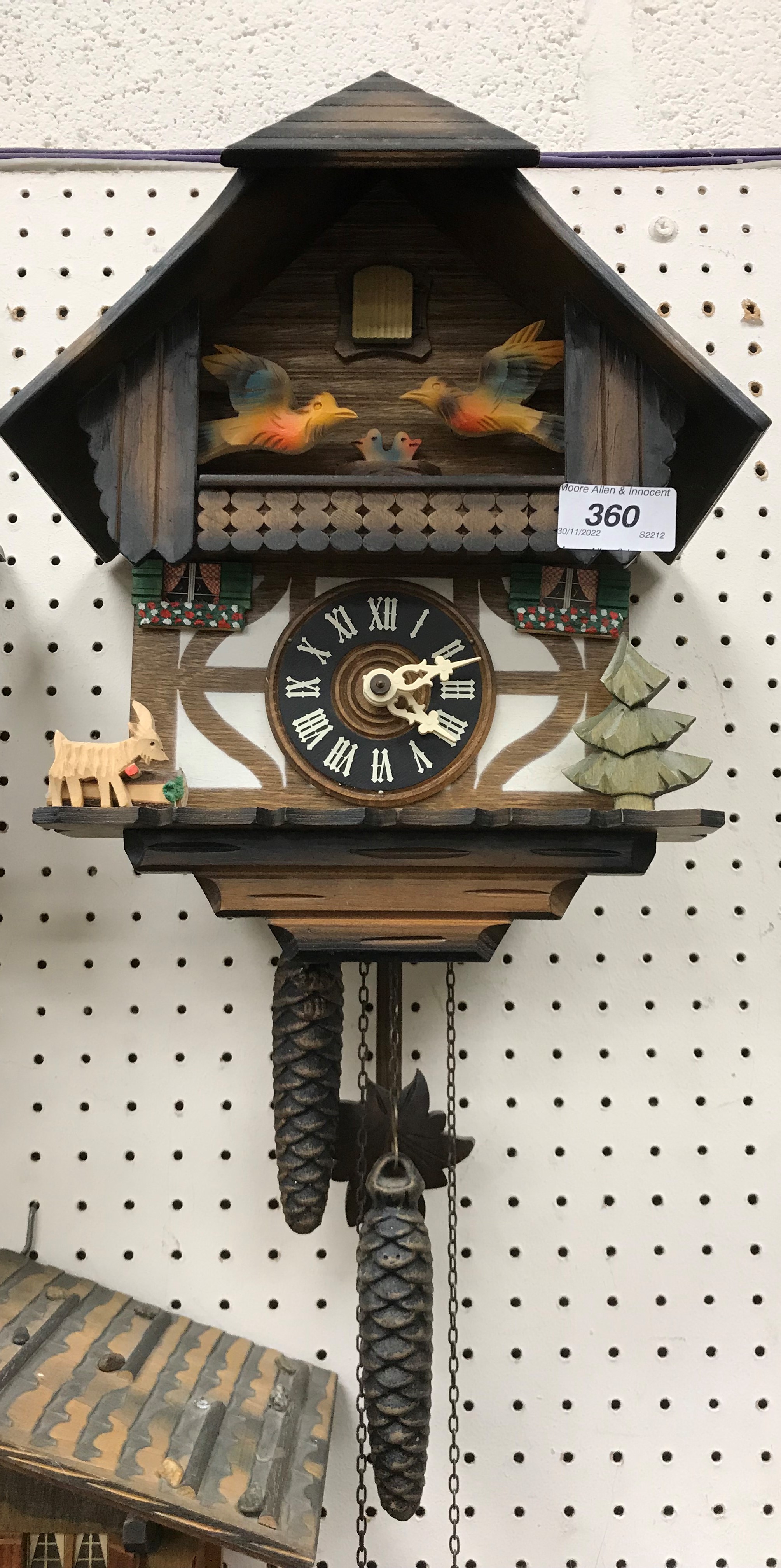 Four various modern cuckoo clocks,