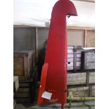 A De Havilland tail fin elevator, red painted, approx 290 cm long,