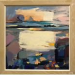 PAM CARTER (Scottish) "Edge of the Bay of Cullen", oil on canvas, signed lower right,