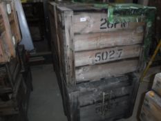 Two aeronautical wooden crates,