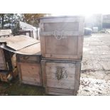 Twenty aeronautical wooden crates,