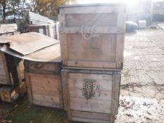 Twenty aeronautical wooden crates,
