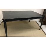 A Laura Ashley "Henshaw" black painted extending dining table 175 cm x 114 cm x 66 cm high together
