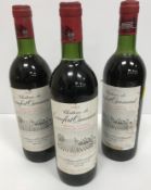 Three bottles Chateau de Terrefort Quancard 1983