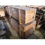 Two aeronautical wooden crates,